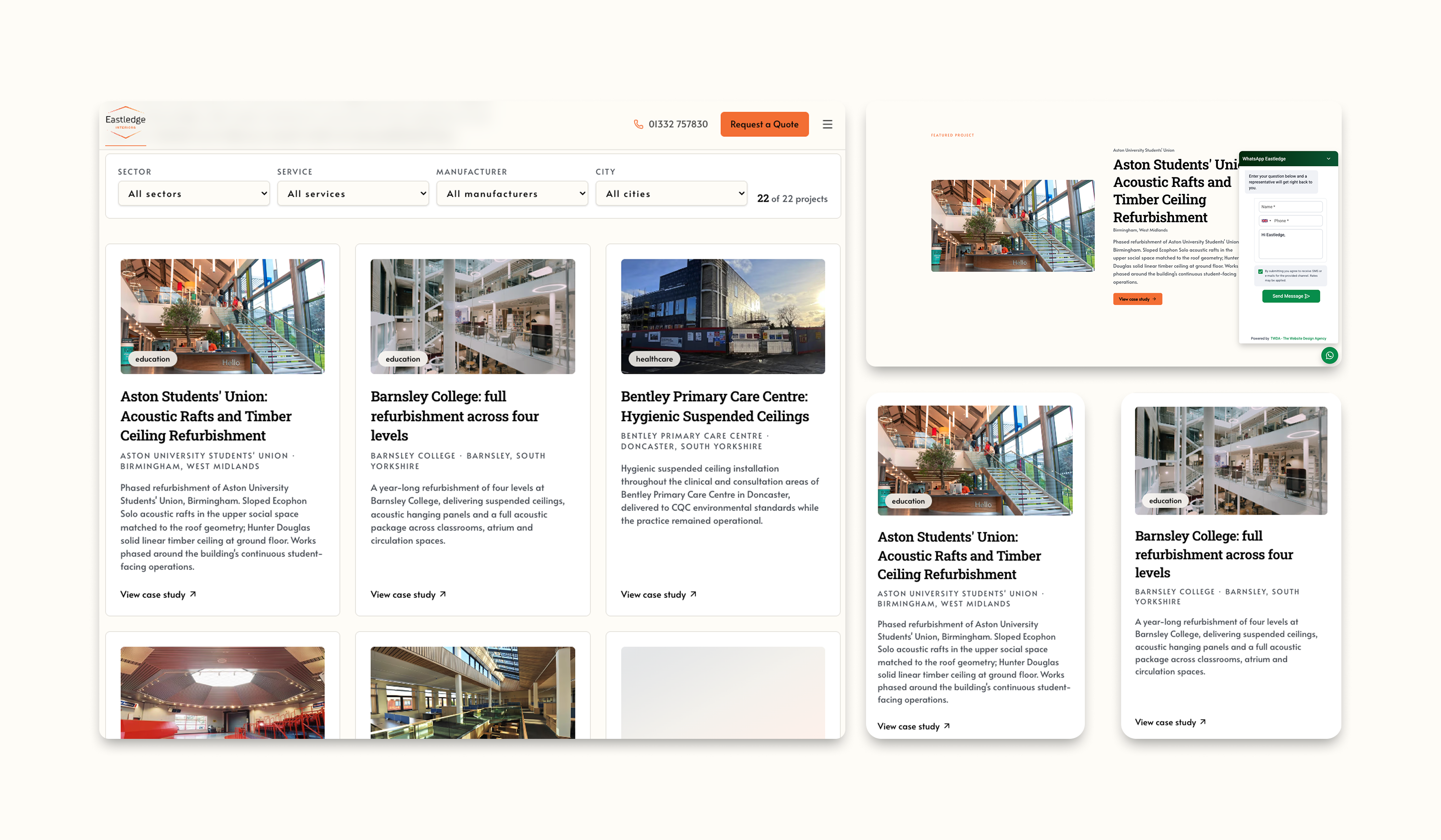 Eastledge: Transforming the Digital Presence of a Commercial Interiors Specialist