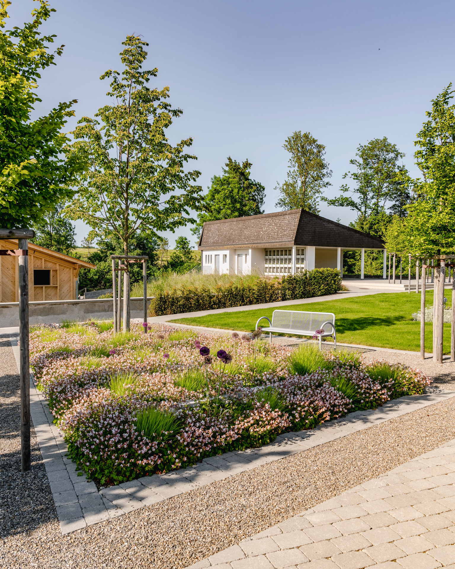 Blumenwiese auf dem Friedhof Alterswilen. 