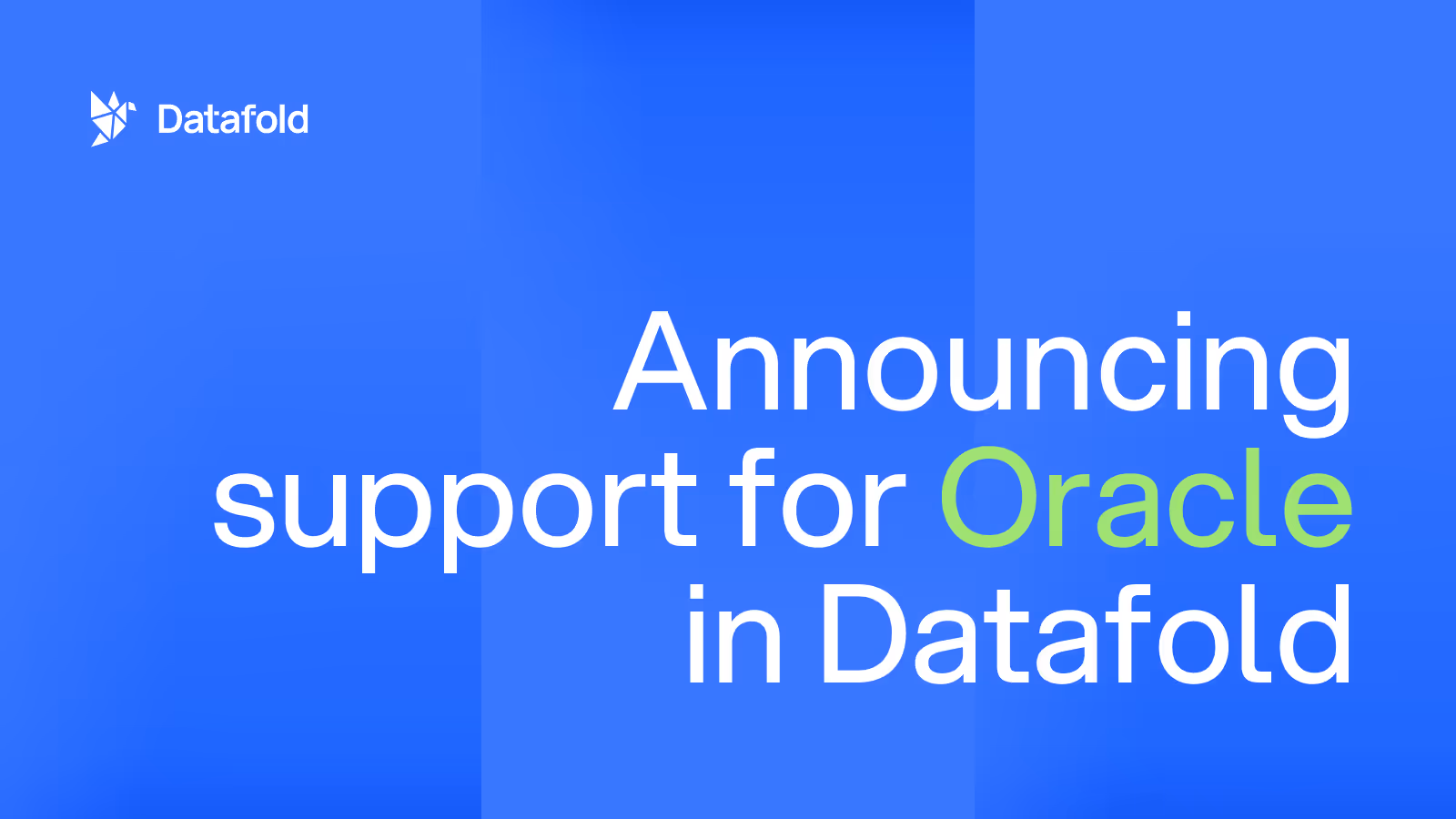 Announcing support for Oracle in Datafold