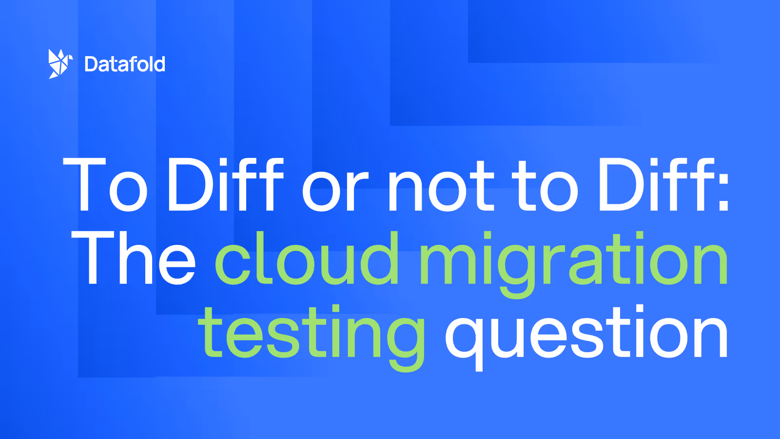 To Diff or not to Diff: The cloud migration testing question