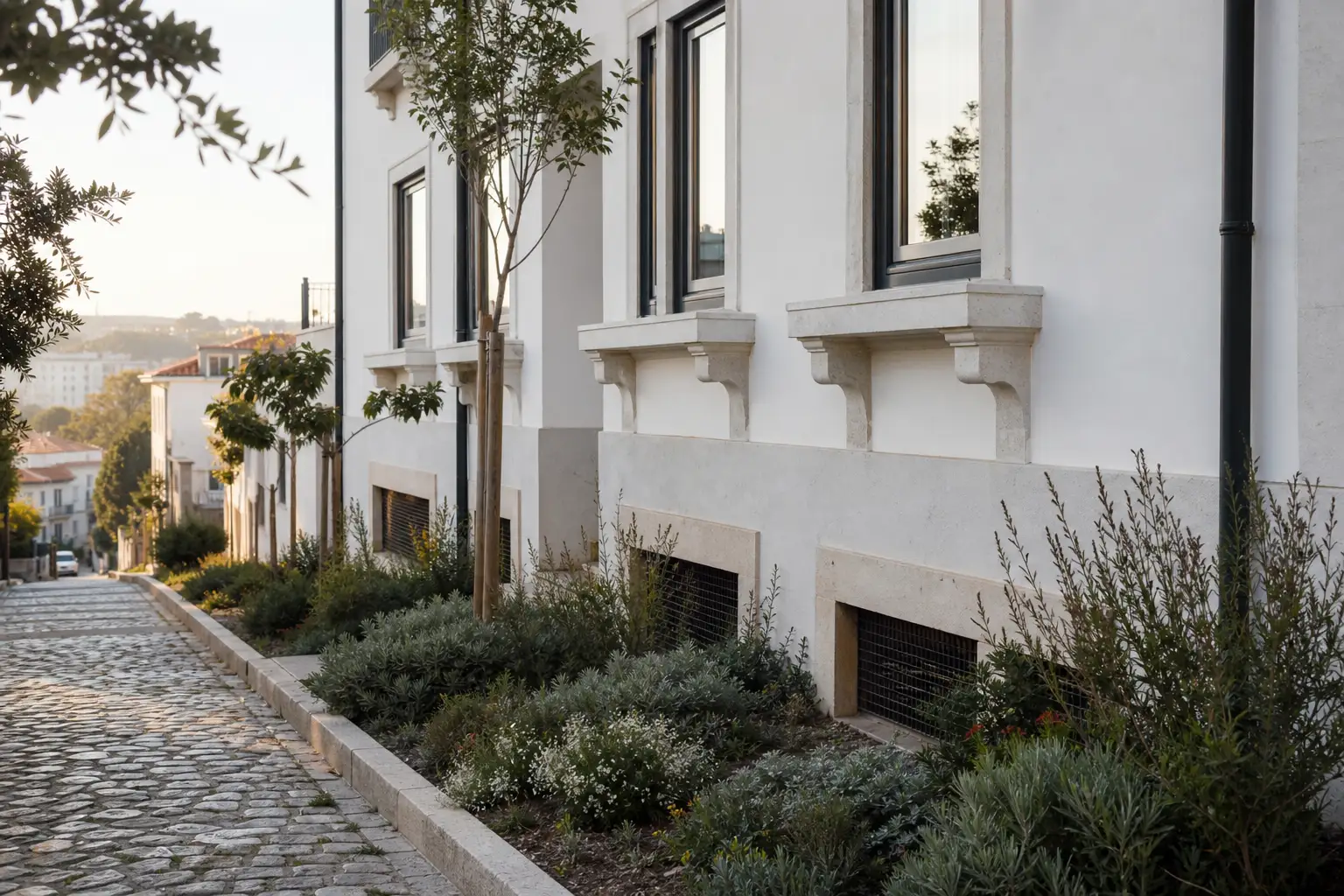 Moradia em Lisboa com zonas baixas e elementos construtivos relevantes para controlo de radão