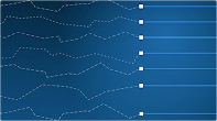 A blue canvas with a line of dots illustrating Modbus technology and its control features.