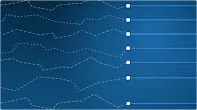 A blue canvas with a line of dots illustrating Modbus technology and its control features.