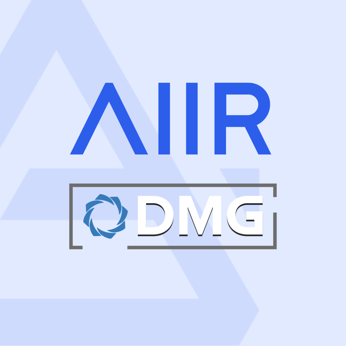 Banner featuring the AIIR logo above the DMG logo on a blue background for the partnership announcement