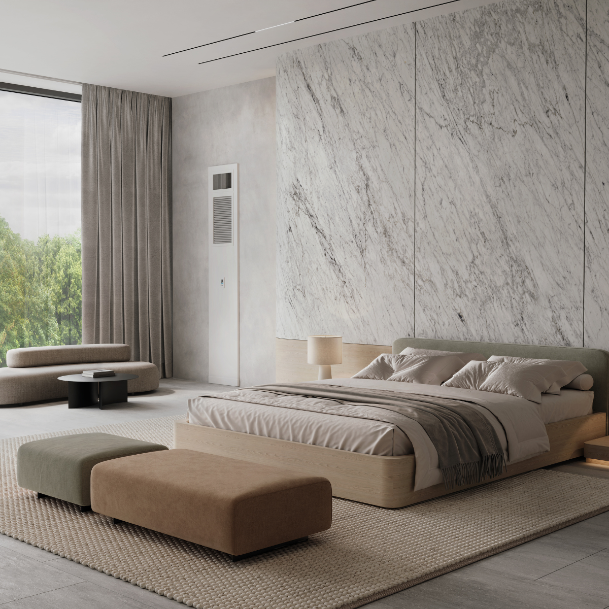 Graphic representing the relationship between HVAC, room comfort and artificial intelligence