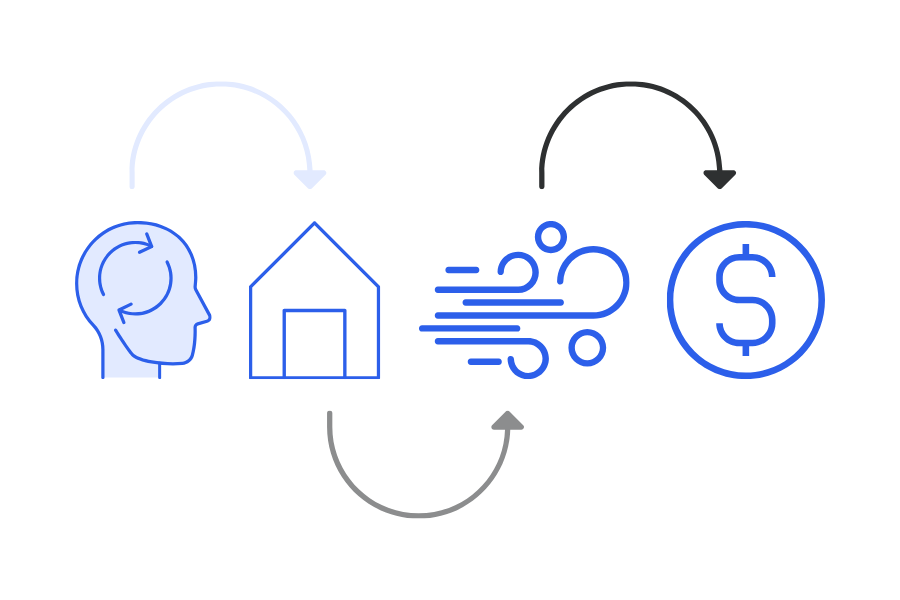 Graphic highlighting findings from AIIR's residential HVAC study on the need for greater energy efficiency