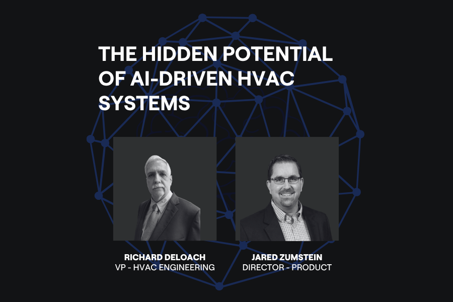 Graphic promoting a webinar about the hidden potential of AI-driven HVAC systems