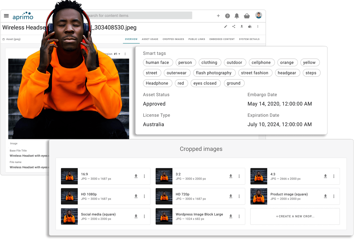 Aprimo Demo - AI Smart Tags and Auto Crop