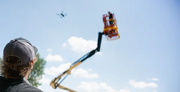 drone pilot capturing marketing video