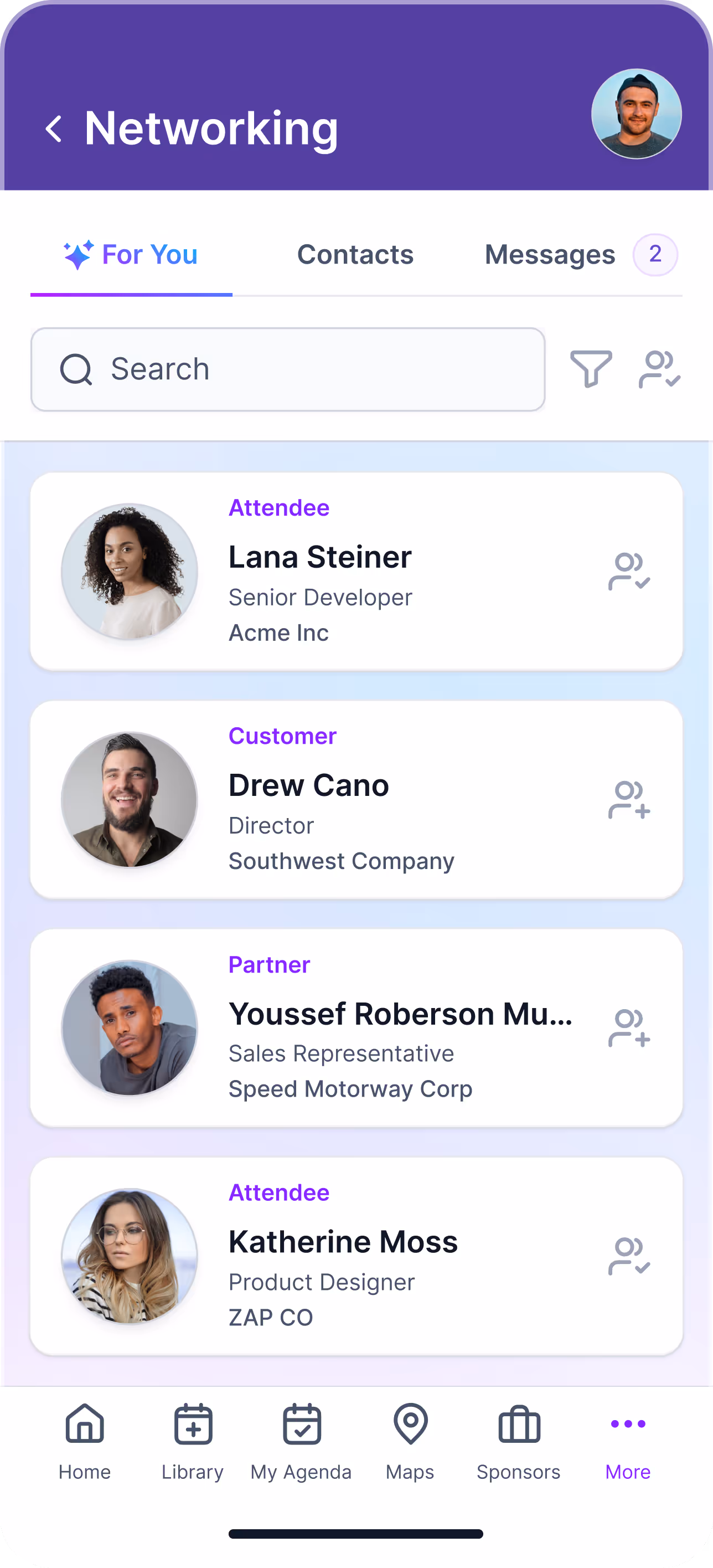Networking mobile mockup