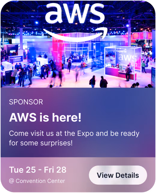 Chat interface showing attendee Lana Steiner, Senior Developer at Acme Inc, saying ‘Hey, let’s meet after the talk’ and a reply bubble saying ‘Let’s do it!’ with a heart emoji.