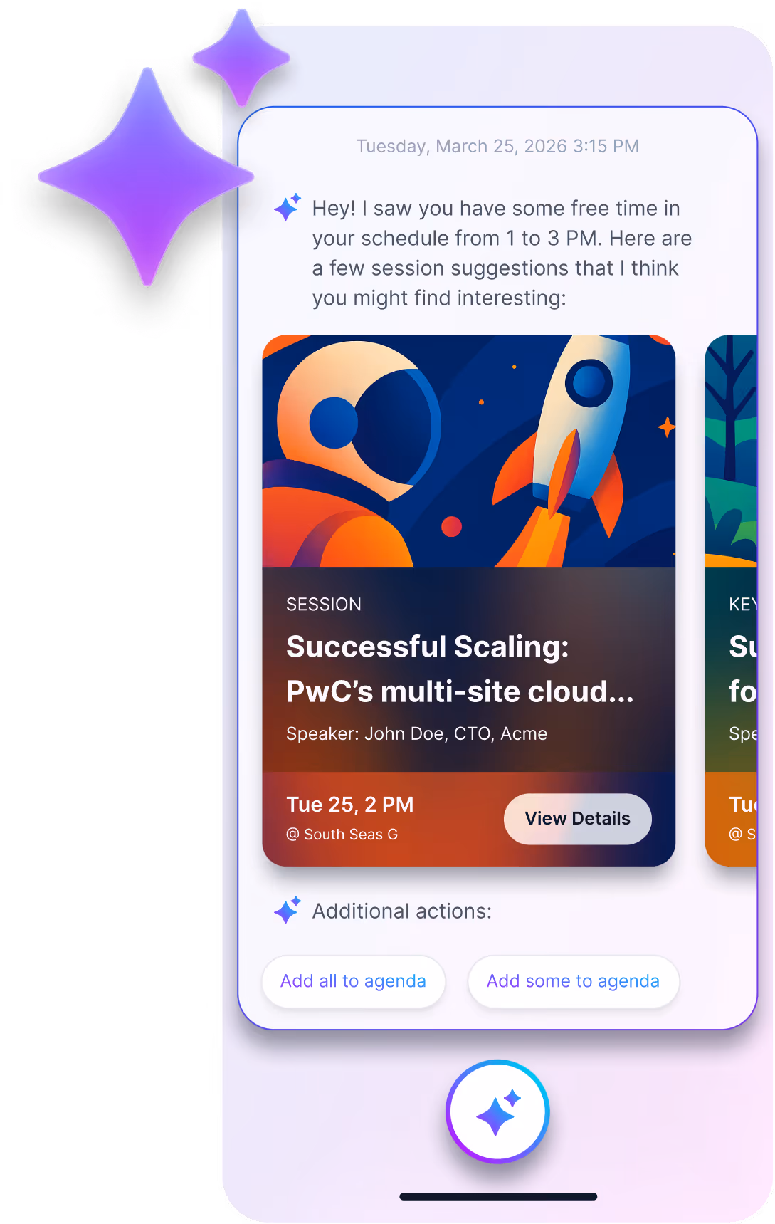 Personalized AI event app
