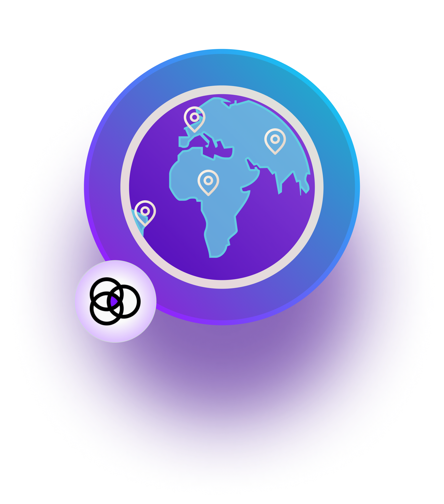 Graphic of a shield with a checkmark in the center surrounded by the words Monitoring, SOC 2, GDPR, and Encryption representing security features.