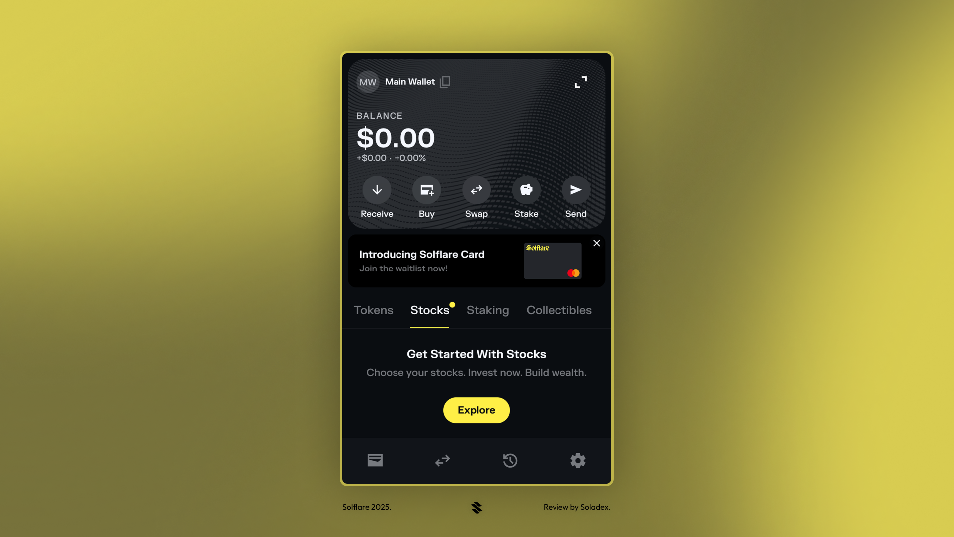 Depositing funds into Solflare wallet for the first time