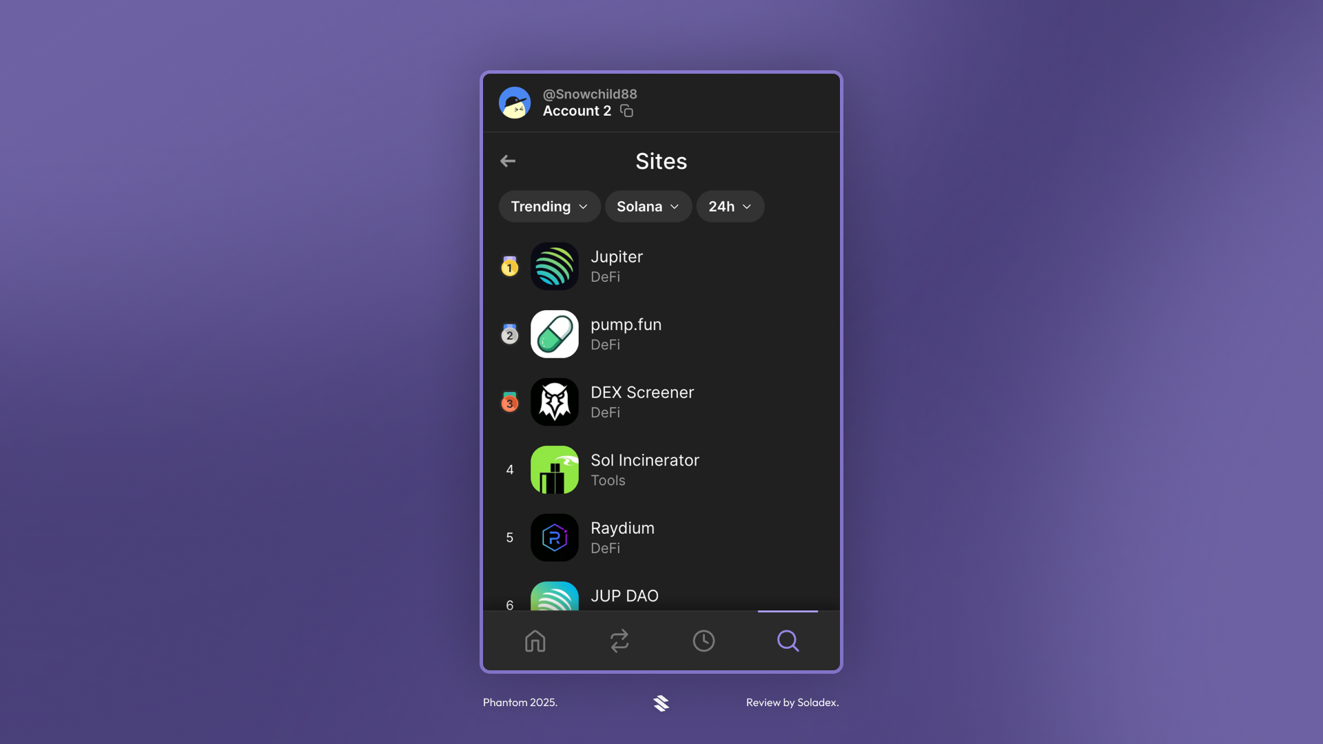 List of dapps compatible with Phantom