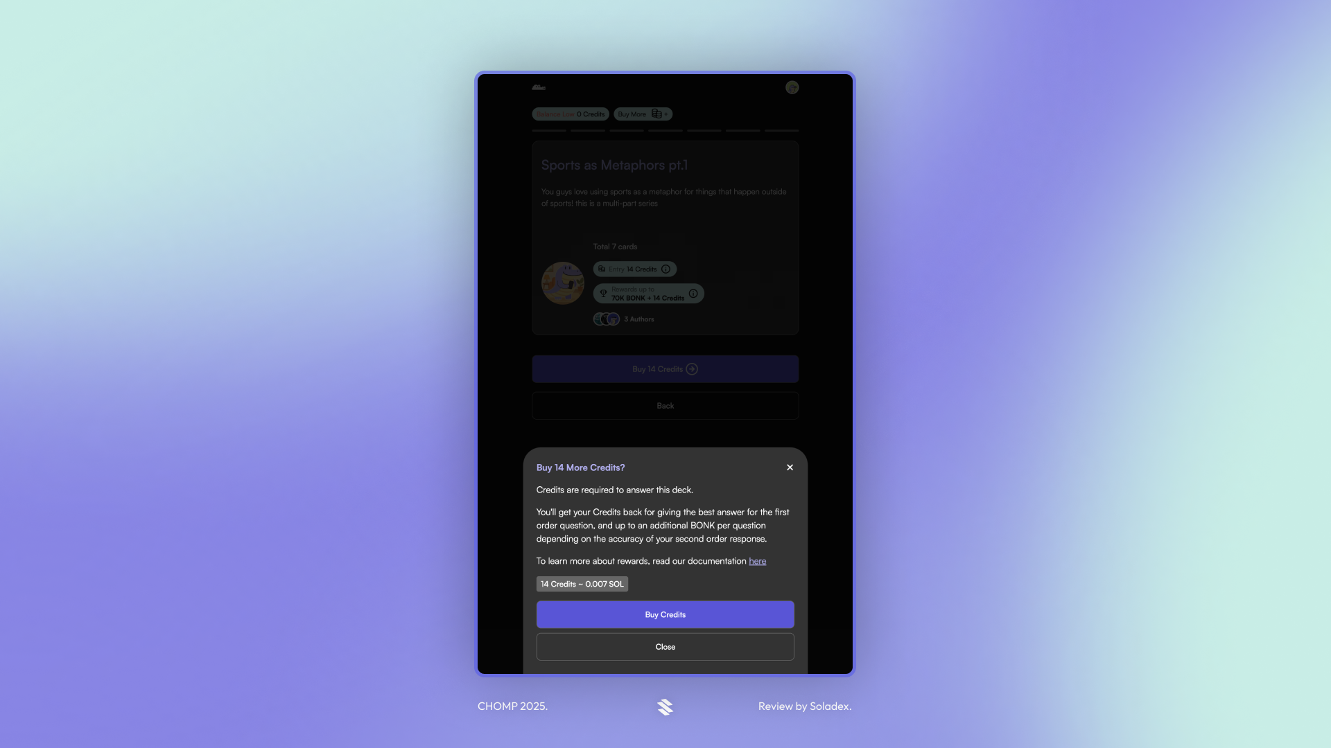 Adding the additional credits needed