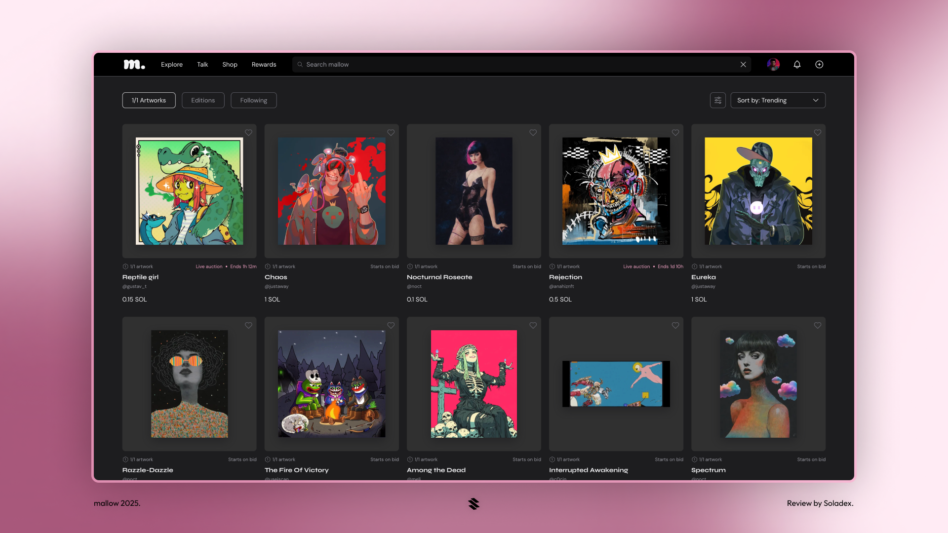 1/1 artwork available on Mallow