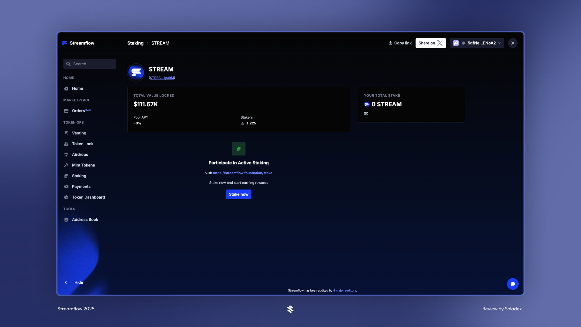 $STREAM staking pool