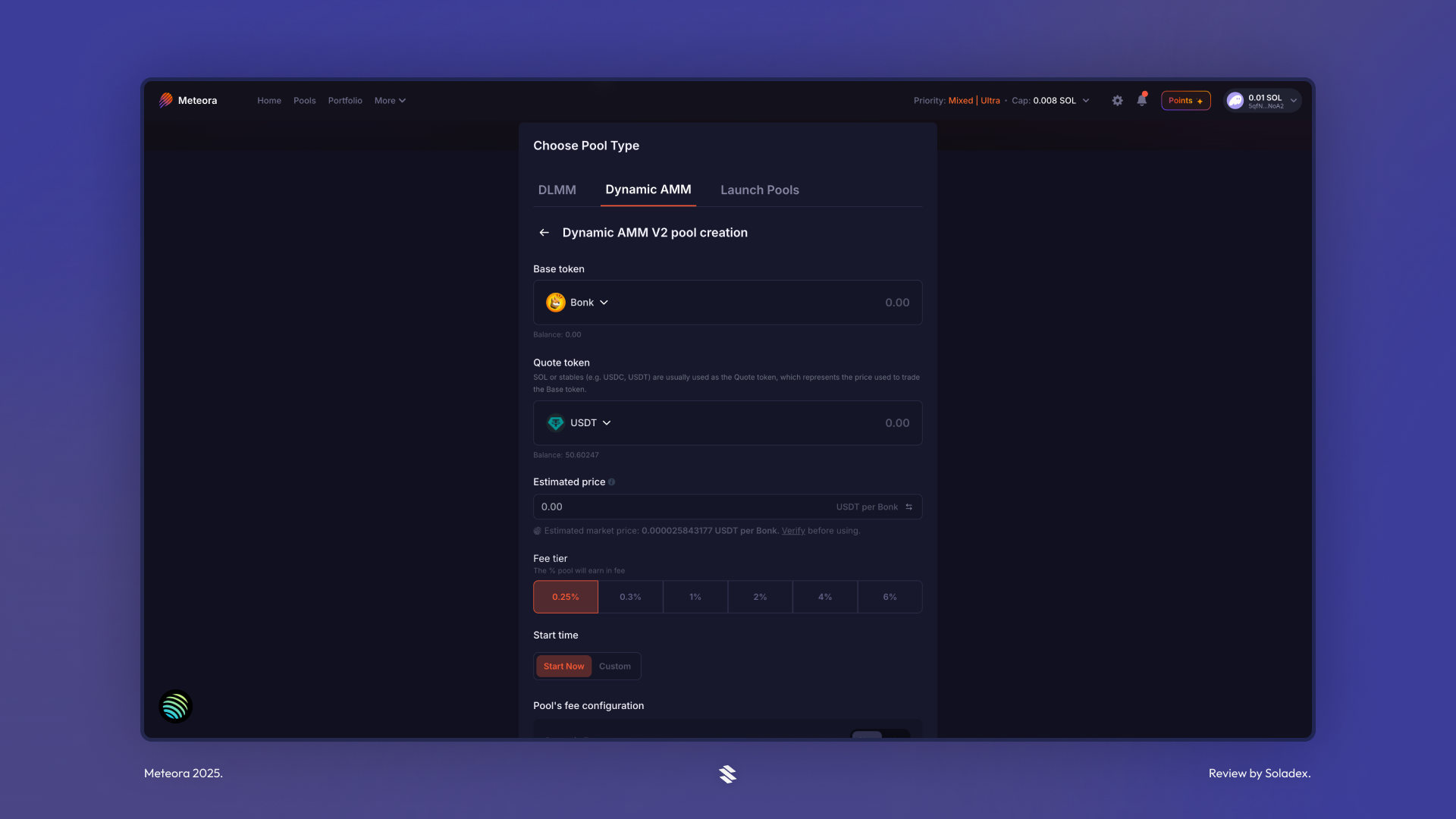 Setting up a dynamic AMM on Meteora