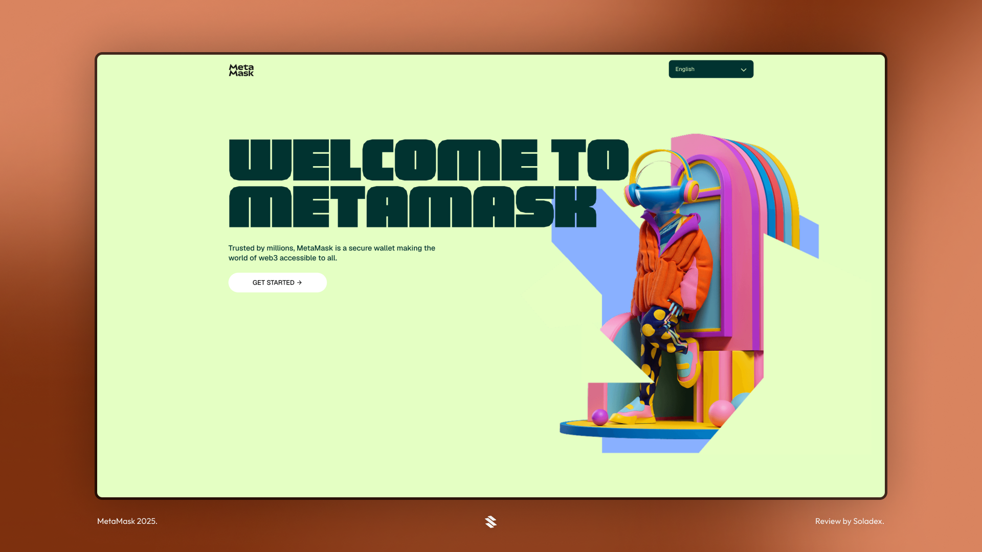 The welcome screen shown on MetaMask