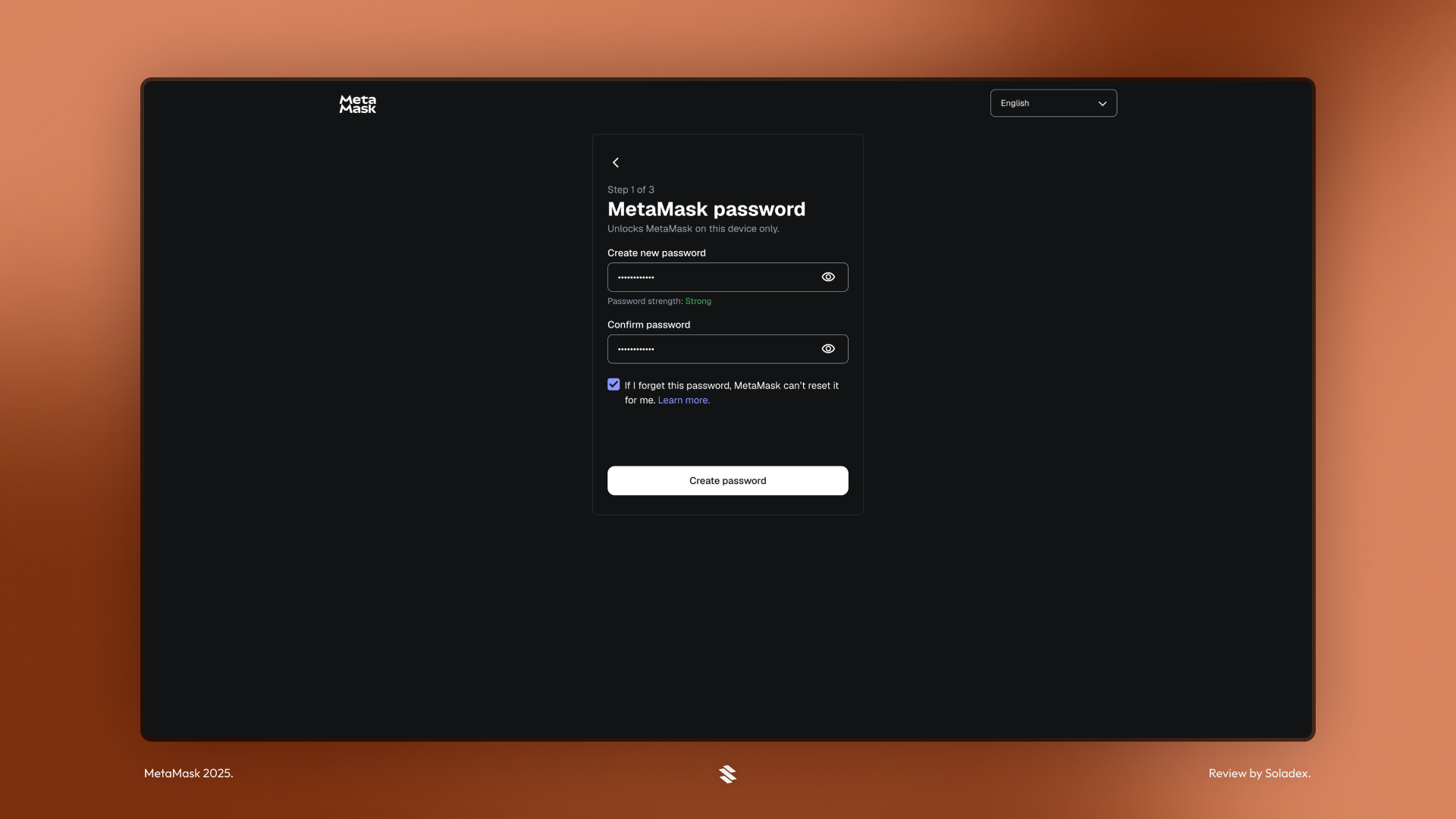 Setting a password to protect your MetaMask wallet
