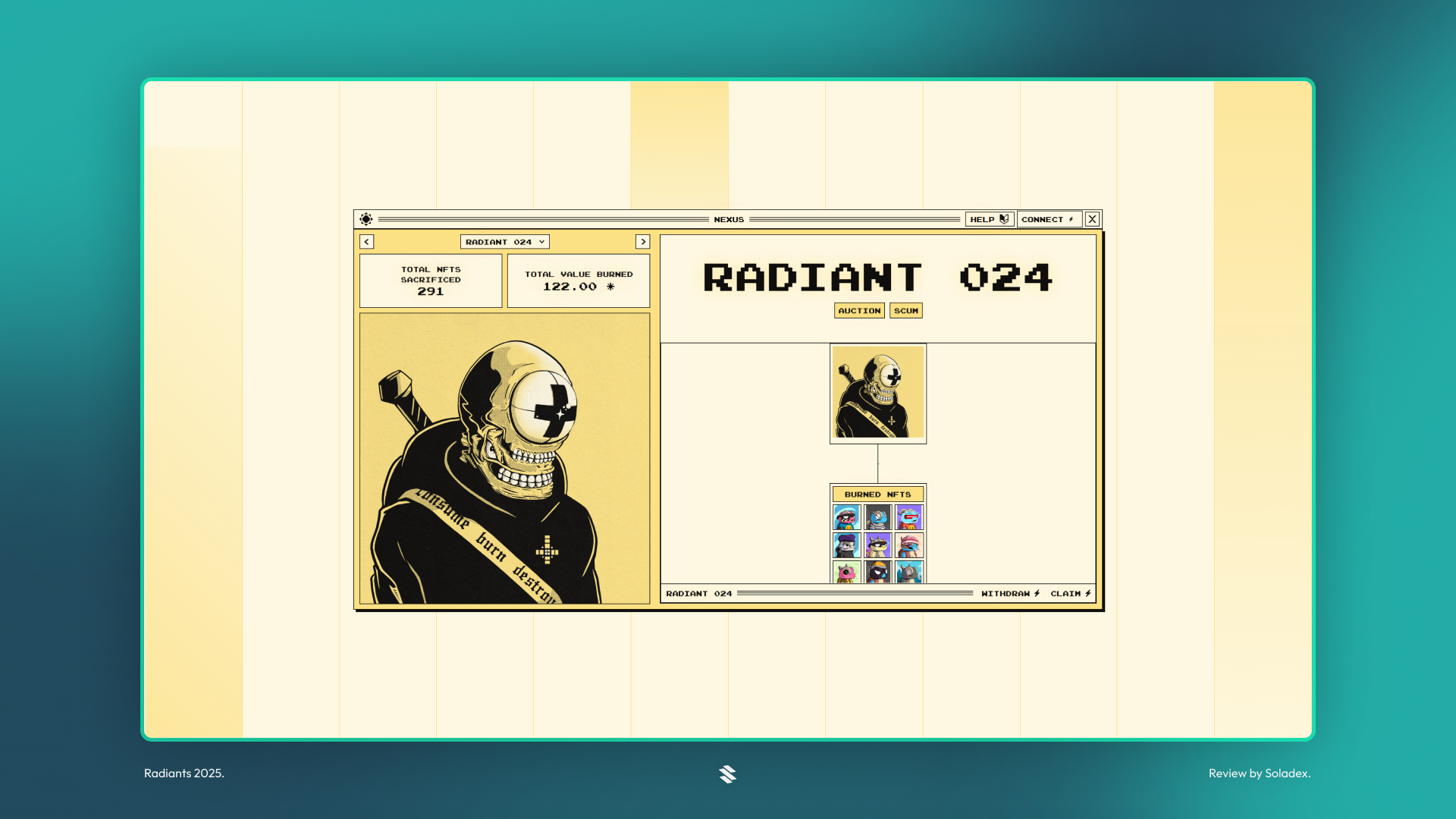 An example of a Radiants NFT auction