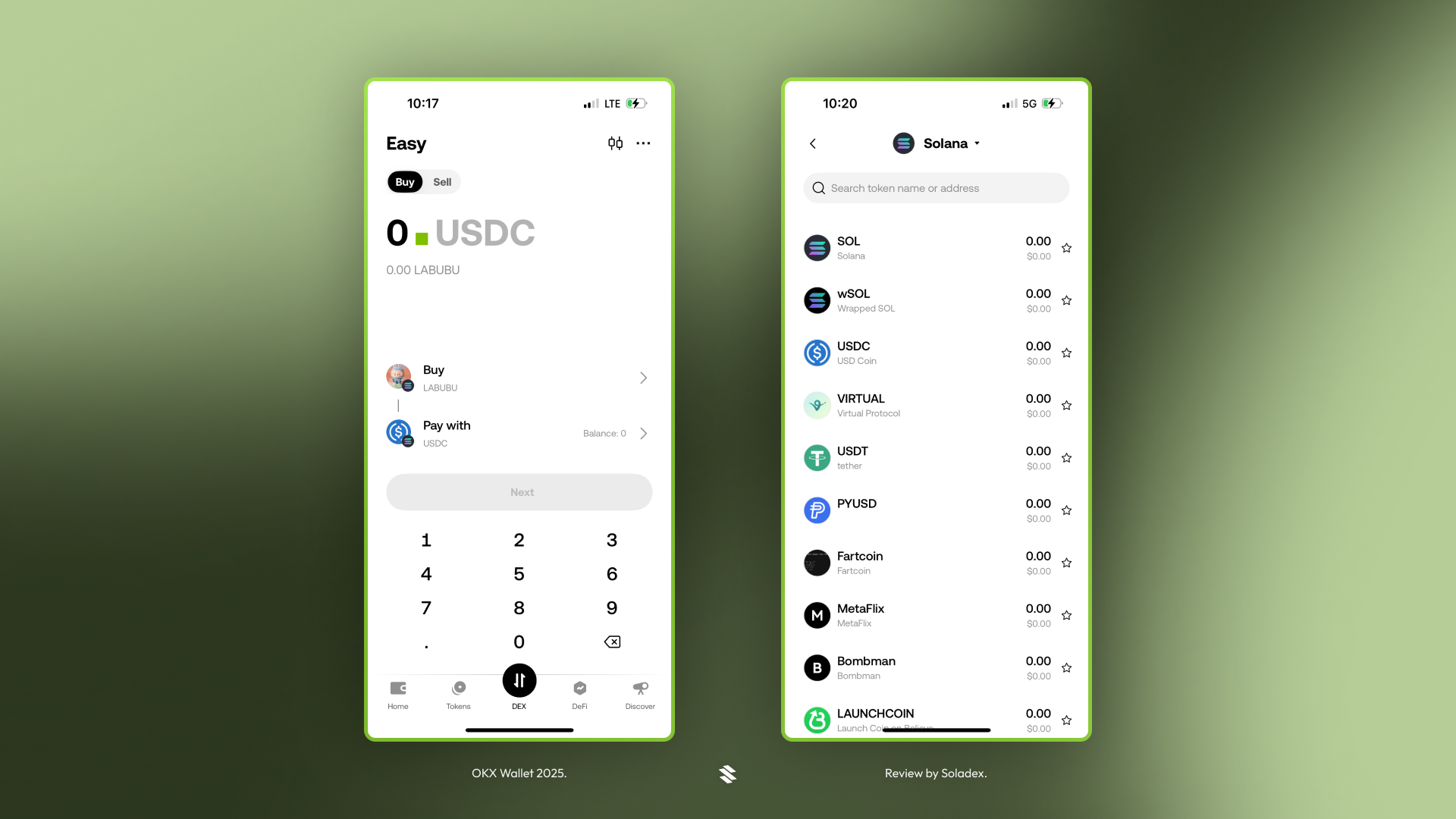 The "Easy" swap mode inside OKX wallet