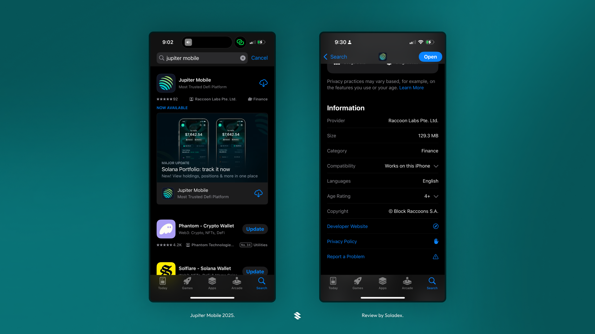 The Jupiter mobile app listing in the app store