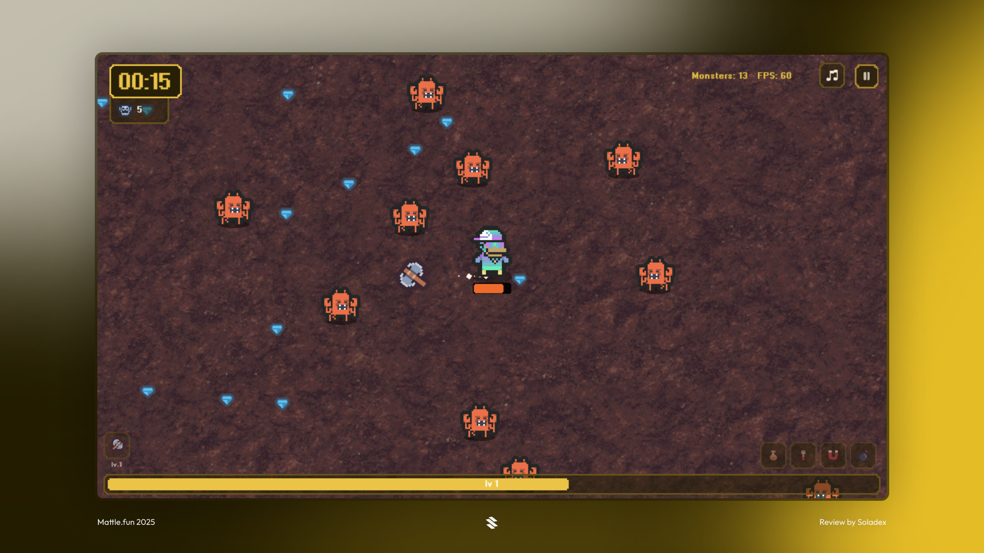 Fighting enemies in-game