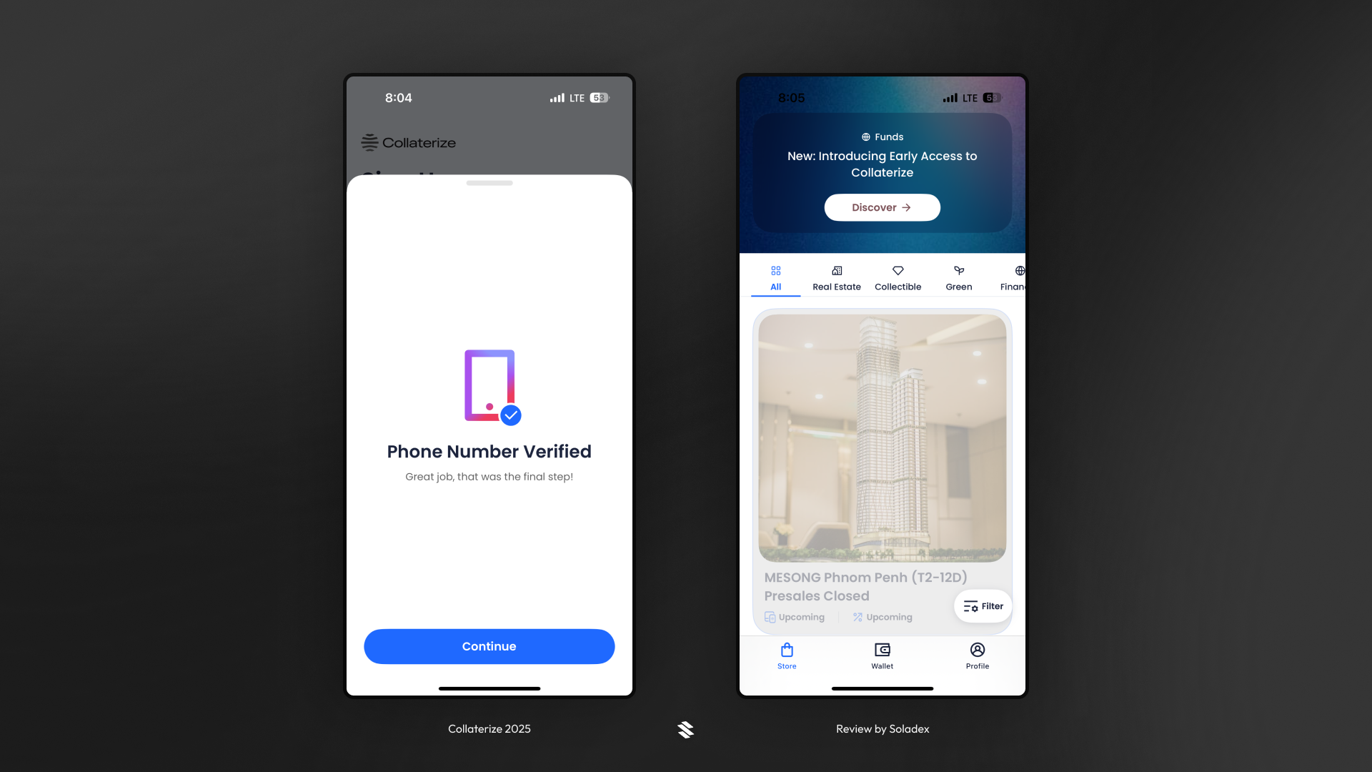 The phone number verification message along with the 