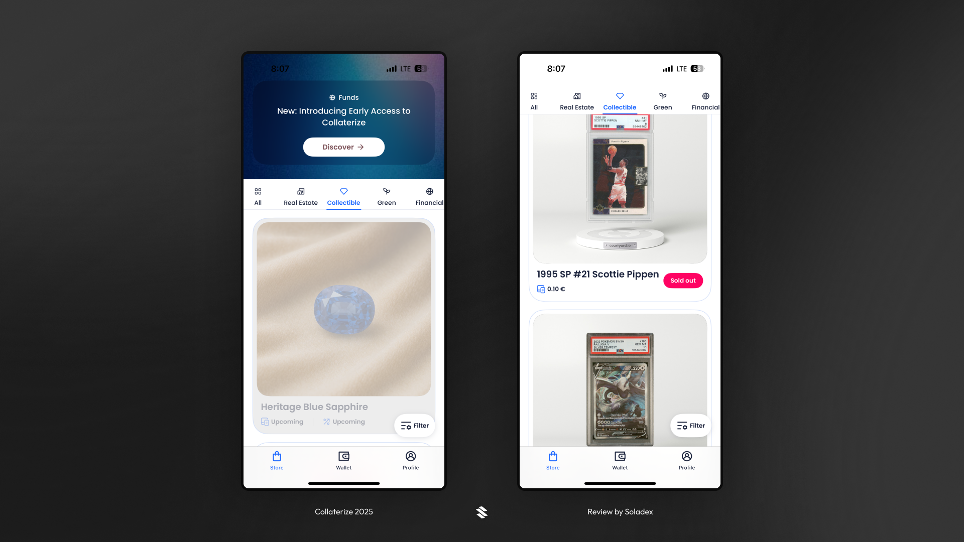 Examining the collectible area of the collaterize marketplace 