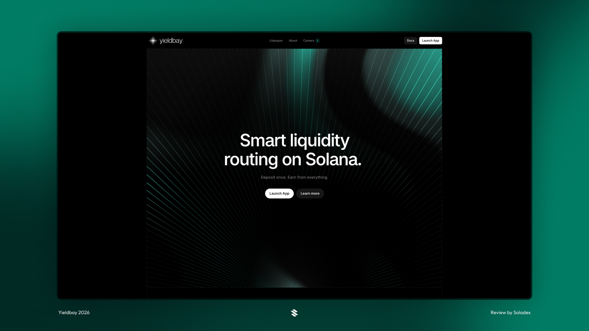 The start screen of the Yieldbay app