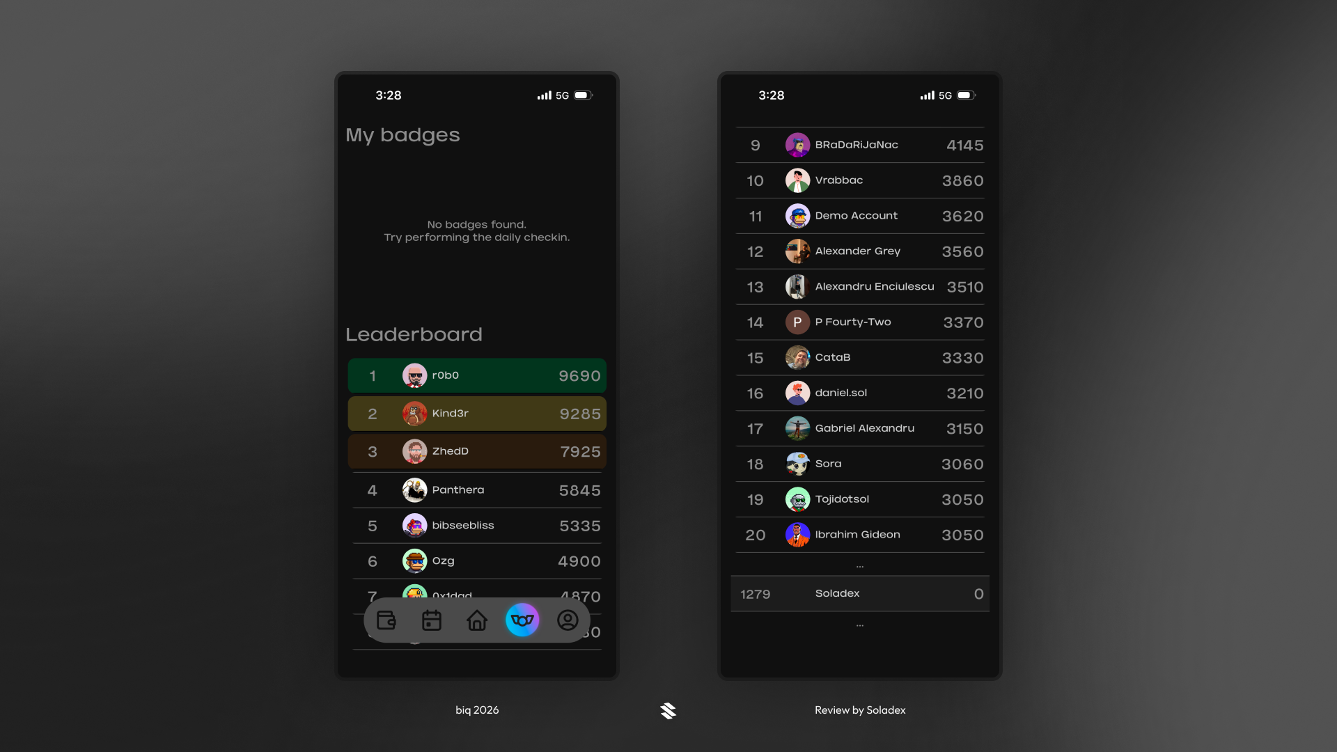 Presence based airdrops on biq.