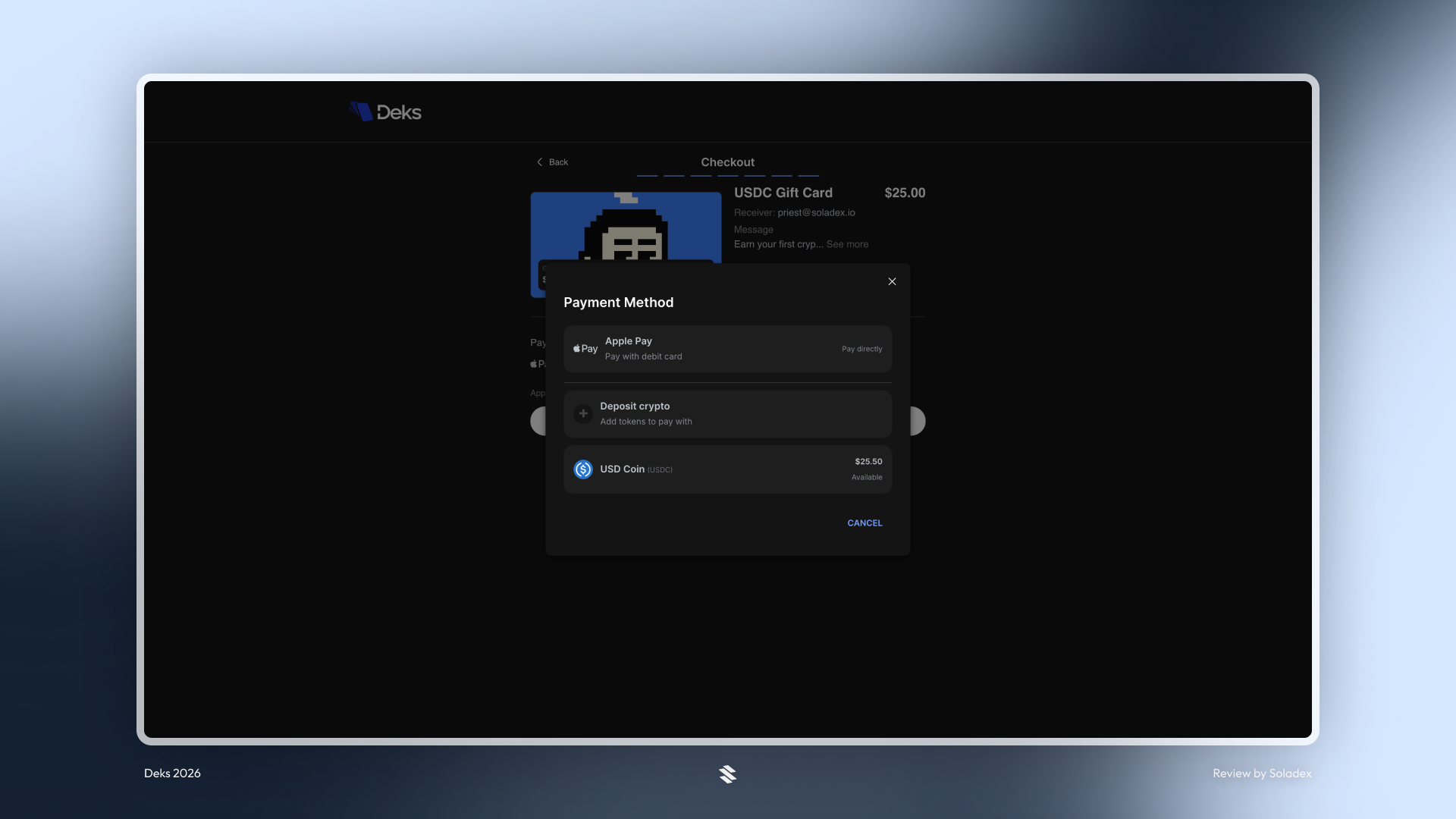 Selecting a payment method
