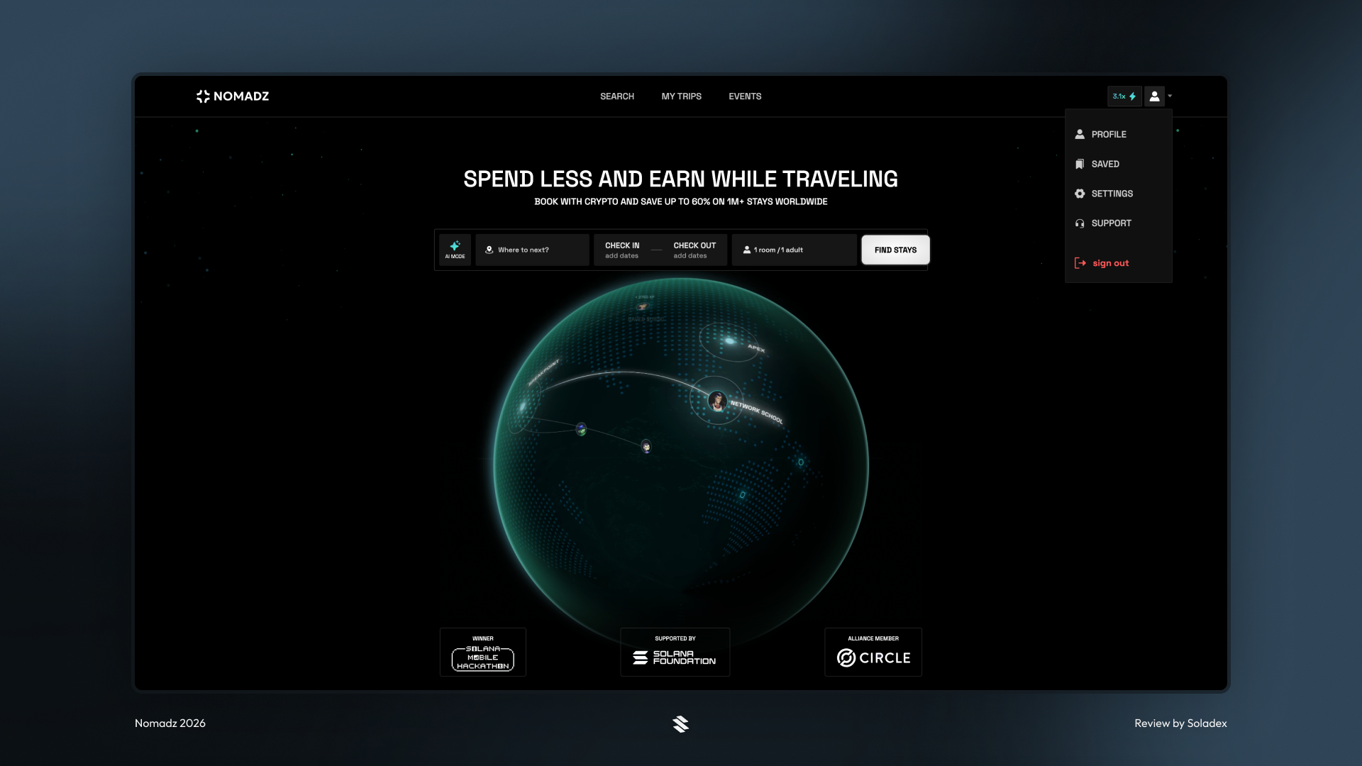 Selecting the profile tab