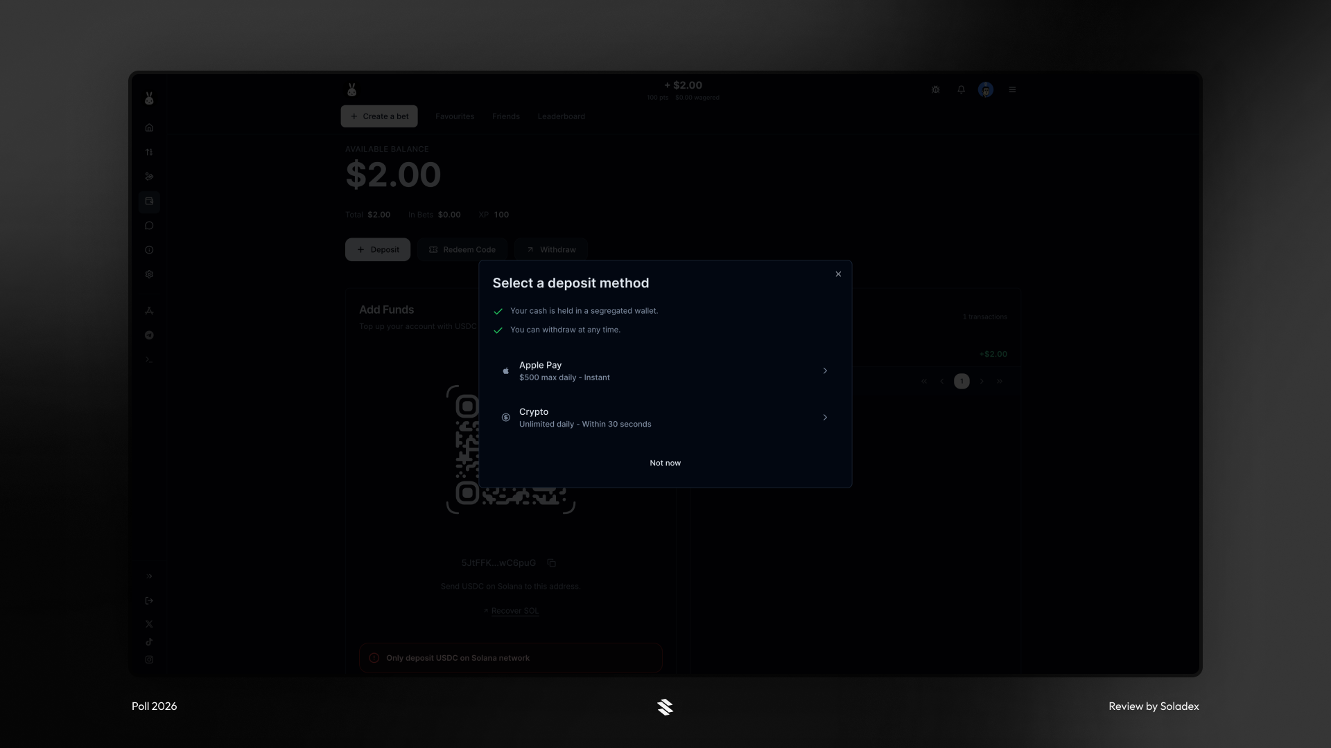 Selecting which deposit method to use