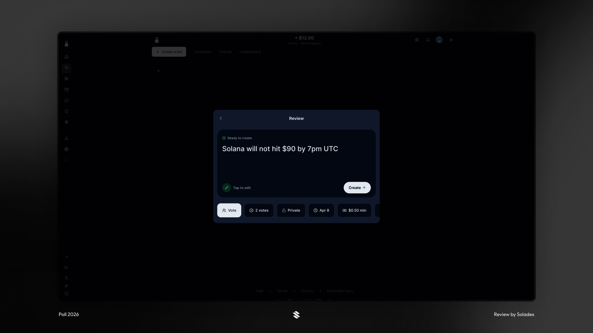 Defining the parameters for the bet to be valid
