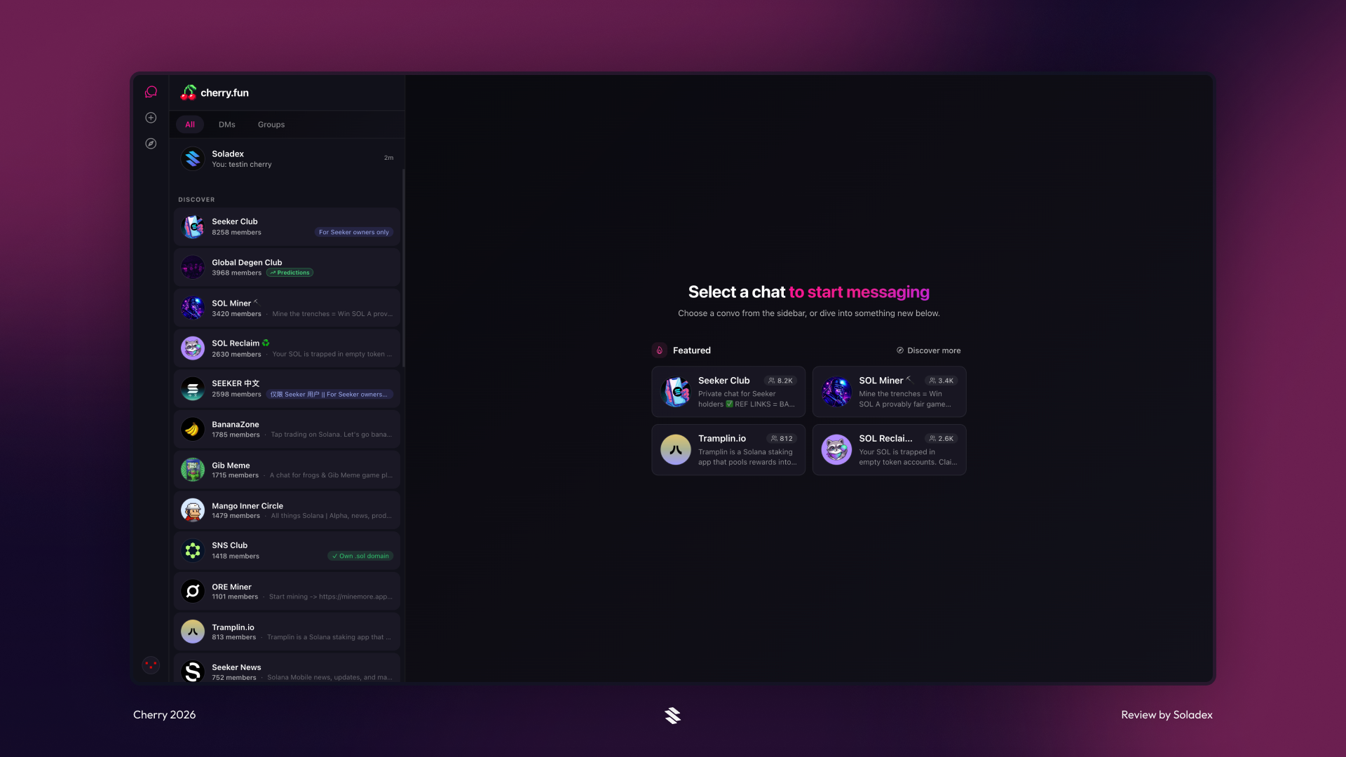 Logging into the Cherry app from a desktop to get the full browser experience.