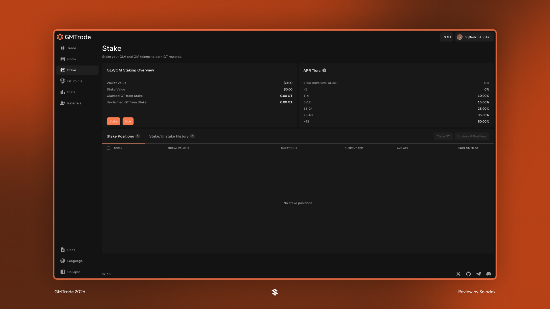 Staking liquidity tokens on GMTrade to enjoy extra yield