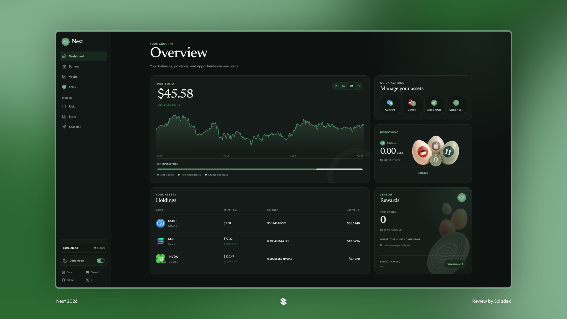 The Nest app overview dashboard