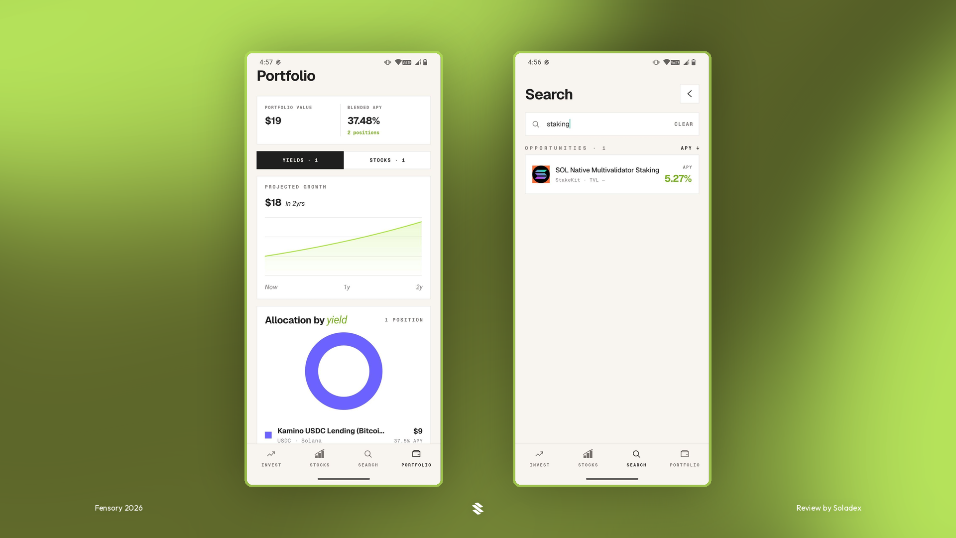 The Fensory Portfolio and search features