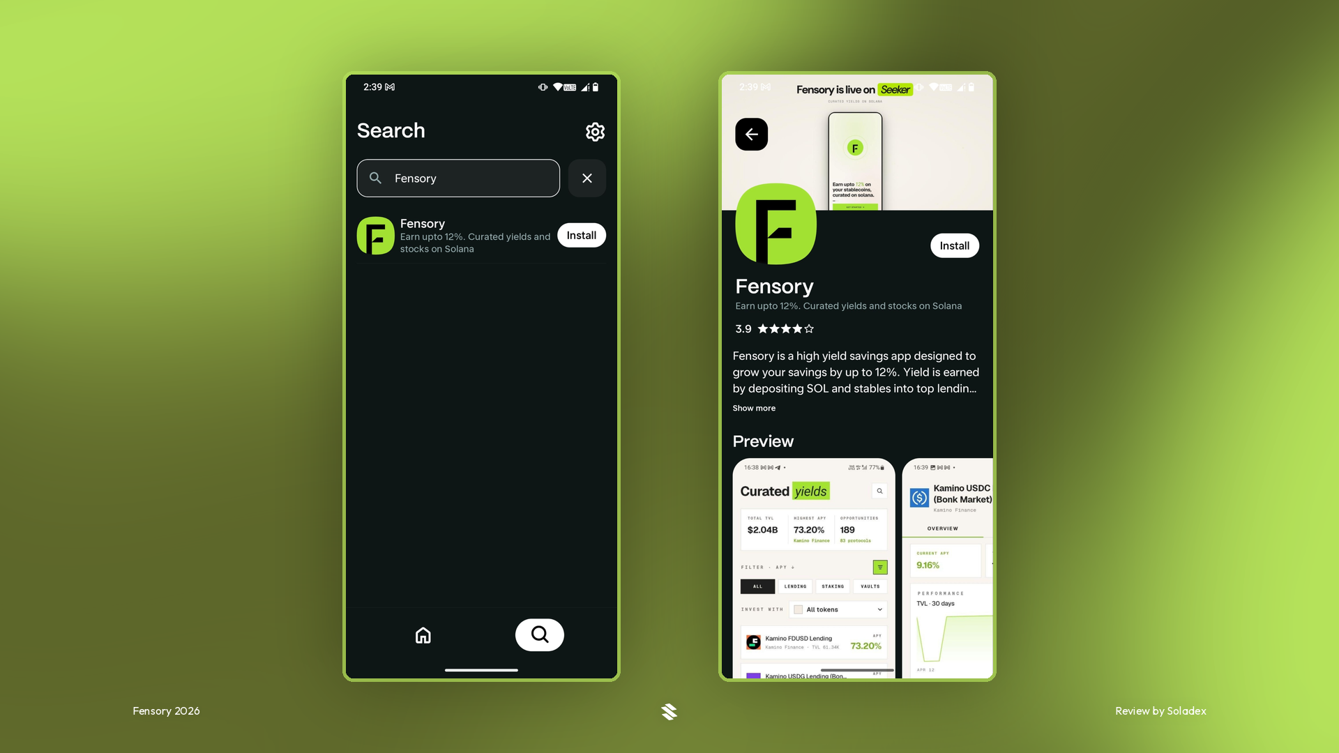 Downloading Fensory from the Seeker Dapp Store