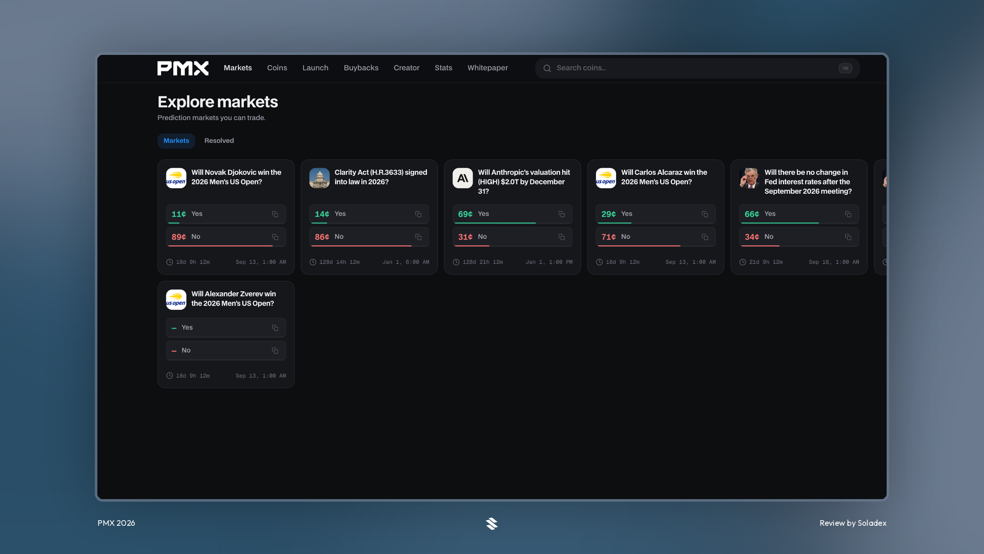 The PMX launchpad on Solana