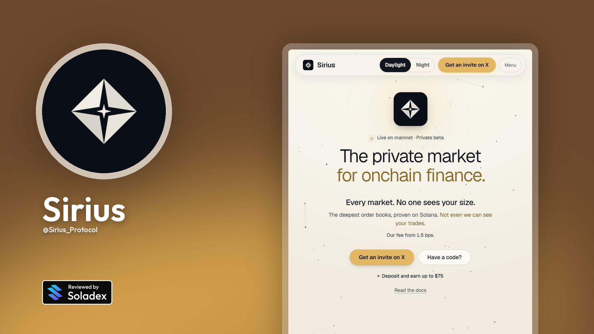 Sirius review on Soladex