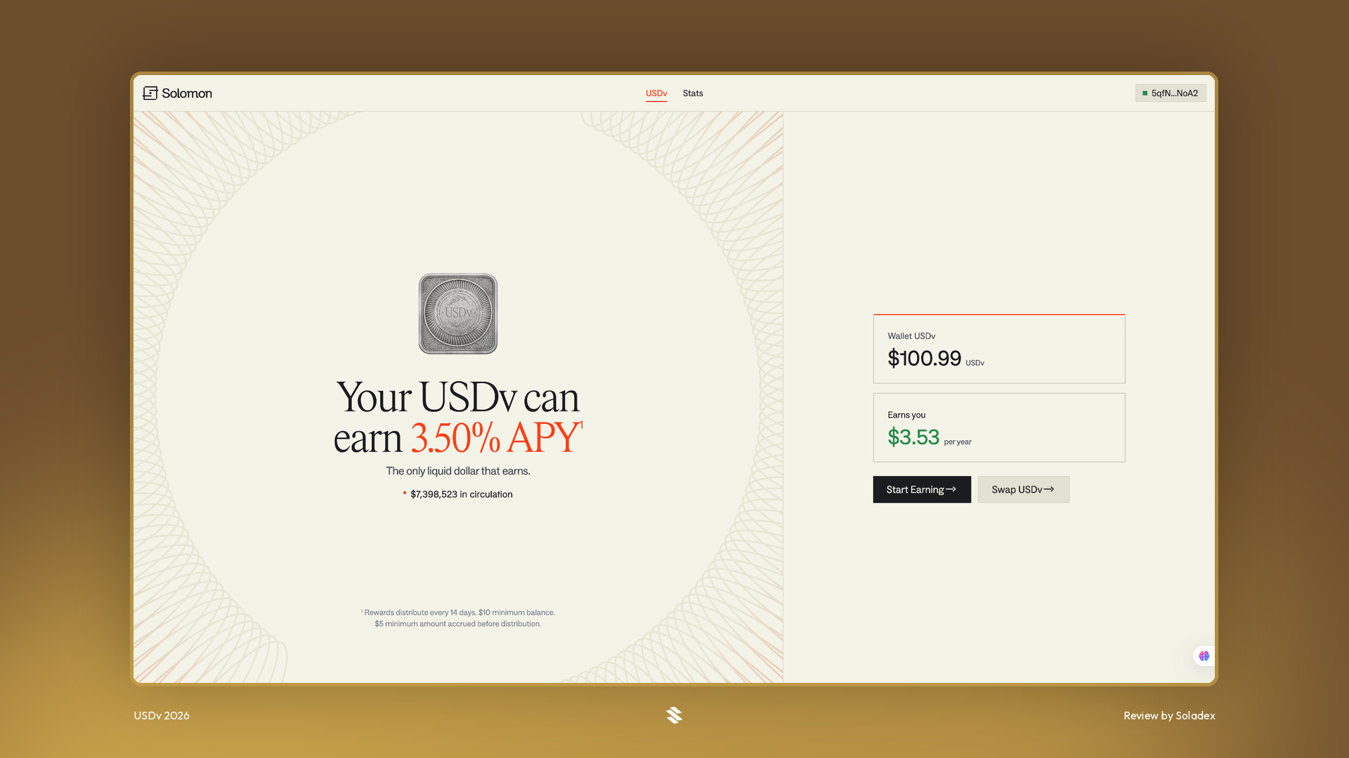 USDv rewards opt-in prompt