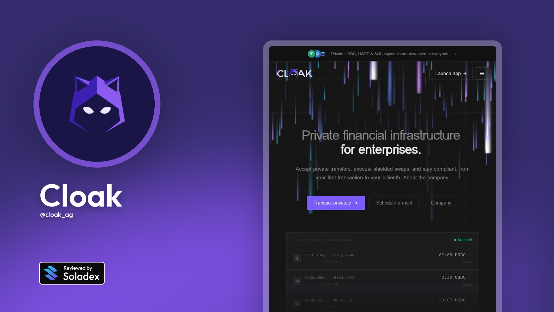Cloak review on Soladex
