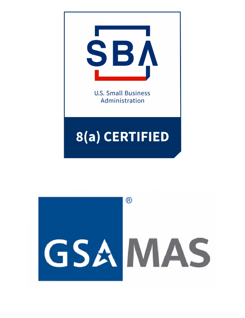 SBA 8(a) certified and GSA MAS schedule