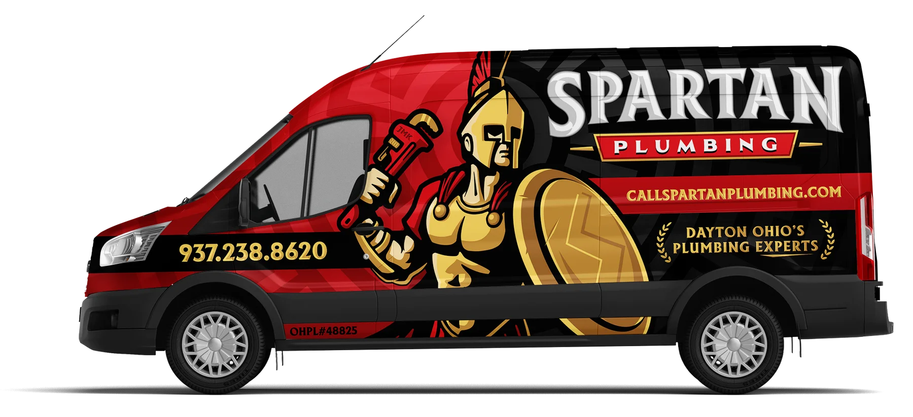 Spartan Plumbing van wrap designed by Prolific