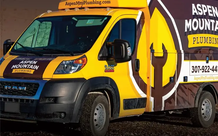 Aspen Mountain Plumbing wrapped service truck