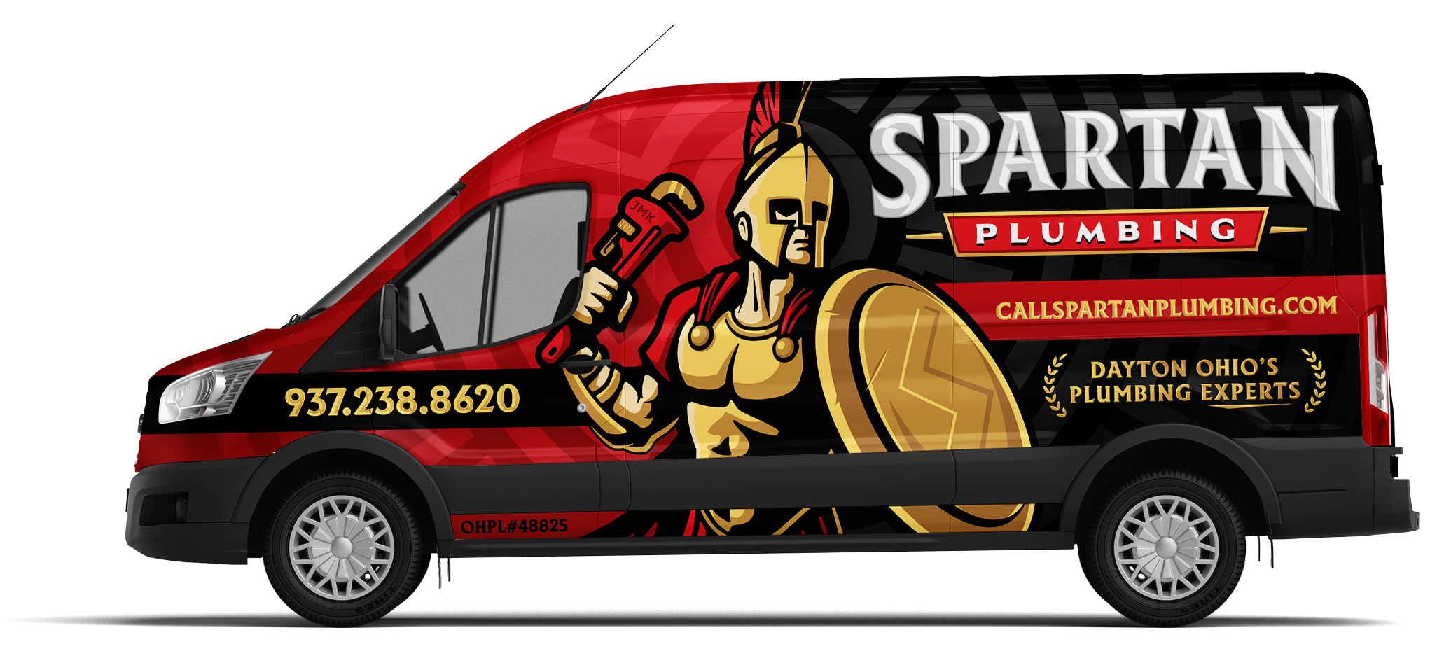 Spartan Plumbing van wrap designed by Prolific